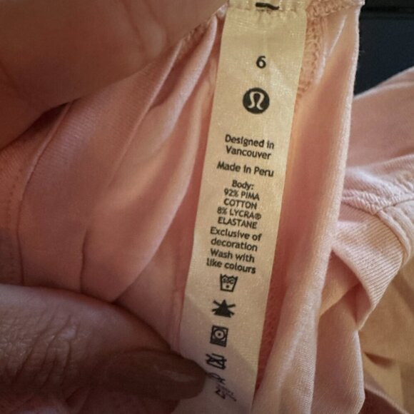 Lululemon Time To Restore Short Sleeve Shirt Pink Mist size 6 - Picture 6 of 7